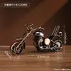 Enfeites de Moto Harley de Ferro Forjado Retrô, Decorações de Modelo de Moto de Ferro Forjado para Vitrine de Restaurante, Enfeites de Artesanato em Metal