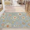 Capacho de Entrada Estilo Americano com Laço de Seda para Uso Doméstico, Capacho Raspador de Sujeira com Design Floral Pastoral, Tapete Antiderrapante Personalizável para a Entrada Principal
