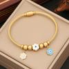 Pulsera de acero inoxidable Jixiang con forma de ojo de gota de aceite, joyería europea y americana, pulsera personalizada con palma B394