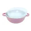 Tazón de Silicona con Doble Asa e Interior de Acero Inoxidable 304, Vajilla Infantil, Anticaídas, Antiescaldaduras, Ventosa, Tazón a Prueba de Polvo para Bebé, Tazón para Comida Complementaria