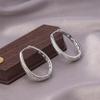 Aretes de Aguja de Plata 925 Transfronterizos Lujo Ligero Aretes de Alta Gama Desplazamiento Versátil Diseño de Nicho Aretes Aretes al por Mayor