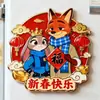 Zootopia 2 - Nick y Judy Cp Edición de Año Nuevo Imán Plano Magnético de Acrílico de Alta Calidad para Refrigerador Regalo