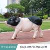 Escultura de porco de simulação porco florido porquinho cheiroso jardim pastoral pátio loja de supermercado decoração ornamentos de modelo de animal