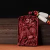 Coleção de Pingentes Naturais de Cinábrio e Areia Roxo-Dourada, Colares de Casal do Ano Zodiacal, Atacado e Dropshipping de Joias e Presentes de Feira Livre