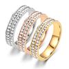 2024 Nueva moda transfronteriza europea y americana dedicada a los fabricantes de fuentes de anillos de cola para damas con anillos de diamantes redondos de doble fila y diamantes completos