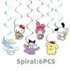 Decorações de festa de aniversário Amazon tk, louça descartável, gato kt, Kuromi, Sanrio, faixa de bandeirinhas, topo de bolo