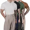 Popular Transfronterizo Talla Europea Talla Grande Manga Corta Tejido Camisa Polo para Hombre Solapa Ligera Madura Camiseta de Negocios Verano Fábrica Venta al por Mayor
