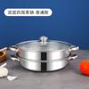 Vaporera de sopa de acero inoxidable al por mayor de fábrica vaporera doméstica multicapa vaporera engrosada olla de sopa de doble asa cocina de inducción olla caliente