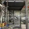 Corrimão de Escada de Aço Carbono para Exterior Escadas Q235 Escadas Galvanizadas a Quente Canal de Aço Espessado Degrau com Chapa de Aço Antiderrapante