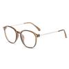 Gafas ultraligeras blancas lisas de estilo coreano con protección ocular HD para mujer, montura ovalada clásica retro bonita con marco antiluz azul