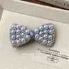 Corea del Sur Plata de Alta Calidad Lazo Pedrería Perla Pinza de Pico de Pato Lujo Ligero Texturizado Pinza Superior para la Cabeza Accesorios para el Cabello