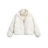 Casaco de Inverno FeiddBurst Moda Nacional Cor Sólida Gola Casaco Curto Feminino Falso Duas Peças Marca de Moda de Nicho Jaqueta Acolchoada de Algodão MY8012