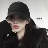 Gorra de Béisbol Color Borgoña Estilo Coreano de Algodón Puro para Mujer, Oversize y de Corte Profundo con Visera Rígida, Visera Ancha que Hace que la Cara Parezca Más Pequeña, Gorra Deportiva Versátil para Hombre