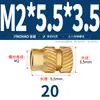 Latón Tierra Ocho Inyección de Fusión Caliente Embutido Estampado Moleteado Doble Paso Inserción Tornillo Tapa Tuerca Manguito Roscado de Cobre M2M4M5