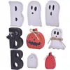 Decoraciones de Halloween Transfronterizas Adornos de Fantasma Boo Decoraciones de Bandeja de Madera Decoraciones del Festival de Fantasmas Nuevos Productos Transfronterizos