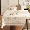 Mantel Floral Fresco Impermeable a Prueba de Aceite Aislante Térmico 2026 Lujo Ligero Ambiente de Gama Alta Cuadrado Lavable para Mesa de Café