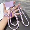 Novo Chaveiro de Flor Colorida Acessórios Dopamina Ins Fofo Pingente para Bolsa de Menina Presente para Melhor Amiga Corrente de Celular DIY