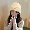 Gorro a Prueba de Frío para Otoño e Invierno Gorro de Lana Moda Femenina Corea del Sur Gorro de Punto Coreano Gorro Grueso Cálido con Forro Polar Fresco para Hombre