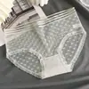 Pantis de encaje semitransparentes para mujer, verano, chica sexy, malla transpirable, sin costuras, entrepierna de algodón puro, bragas para mujer temu