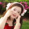 Diadema Blanca de Encaje para Niñas, Nuevo Modelo 2026, Estilo de Alta Gama, Pañuelo Triangular Estilo Pastoral para el Cabello