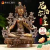 Buda Yuan Hui Buda Mãe Verde Estátua Xizang Decorações para Casa Nepal Feito à Mão Estátua de Buda Mãe de Cobre de 7 polegadas
