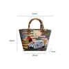 Cesta de Vegetais Tecida Dachshund, Bolsa de Mão Vintage de Rattan, Bolsa de Palha de Bambu, Bolsa de Bambu Pura Feita à Mão, Bolsa de Praia