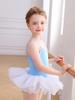 Ropa de Baile Infantil Verano Tirantes Mono Falda Tutú Correa Cruzada Body de Práctica de Ballet Falda Tutú de Organza