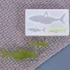 DIY Tubarão de epóxi de cristal Pingente de joia de epóxi de cristal Molde de silicone de baleia Molde de aromaterapia de resina