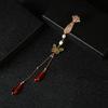 Broche de Pérola Estilo Antigo com Longa Franja Nacional para Mulheres, Broche de Lapela Pingente Estilo Chinês Qipao, Broche de Lapela Pingente Hanfu