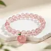Pulsera de piedra natural y cristal estilo popular cruzada pulsera de cuentas de una sola hebra pulsera bohemia joyería al por mayor