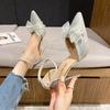 Sapatos de Salto Alto com Laço Elegante e Bonito Francês para Mulheres 2025 Novo Exportação Tamanho Grande Sapatos Planos Moda Simples para Festa