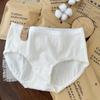 Algodón crudo 7A amigable con la piel ropa interior nude cómoda antibacteriana clase a algodón para bebé 0 fluorescente 0 blanco teñido bragas para mujer 605