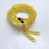 Transmissão ao Vivo Exposição Âmbar Dourado Âmbar Pulseira 108 Âmbar Dourado com Contas Pulseira de Múltiplas Voltas Pulseira para Homens e Mulheres Pulseira de Contas de Buda