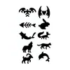 Nuevas pegatinas de tatuajes de purpurina creativas de bricolaje transfronterizas de Amazon para niños y adultos, Y2K Navidad Halloween