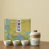 Caja de regalo portátil de alta gama para eventos corporativos, ceremonias de inauguración, juego de té portátil, recuerdo de empresa, regalo pequeño con impresión de logotipo