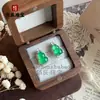 Nuevos Pendientes de Calabaza de Calcedonia Verde de Gama Alta Estilo Chino Pendientes de Calcedonia Rosa Nuevos Versátiles Exquisitos Pendientes de Calcedonia Blanca
