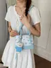 Bolso Pequeño Versátil de Primavera para Mujer 2026 Nuevo Estilo Dulce y Femenino Bolso Cubo Estampado Bolso Cruzado de Gama Alta