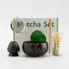 Juego de Tazón de Cerámica para Matcha Transfronterizo con Soporte para Batidor Estilo Japonés, Mezclador de Matcha, Caja de Regalo para Juego de Té