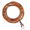 Pulseira de pau-rosa de Mianmar pulseira de 108 contas de barril contas de brincadeira cultural para homens e mulheres contas pingente de sândalo vermelho de fruta grande joias