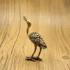 Nuevas grullas de latón para oficina en casa, pequeños adornos de escritorio, retro Wenwan, mascota de té, pisapapeles, artesanías, regalo, venta al por mayor