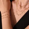 Xinyixinxin Mamá Letra Corazón Diamante Adhesivo 5A Juego de Collar y Pulsera para el Día de la Madre Material de Acero Inoxidable Chapado en Oro de 18K
