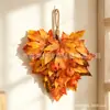 Decoraciones de hoja de arce transfronterizas, adornos de Navidad, decoraciones de plantas de otoño de Halloween, decoraciones de pared, accesorios para arreglos de escenas del festival de la cosecha