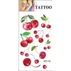 Pegatinas de Tatuaje de Cereza de Dibujos Animados Impermeables Femeninas de Larga Duración Estilo Ins Artificial Pegatinas de Tatuaje de Gama Alta Personalización