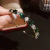Pulsera Abierta Irregular de Zirconia Ovalada Cuadrada Pulsera de Lujo Ligero de Gama Alta Exquisita Moda Versátil para Mujer