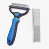 Amazon peine para desenredar pelo de mascotas cuchillo para nudos de perro peine para gatos peine de acero inoxidable para limpiar pelo suelto suministros para mascotas