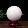 Pedra Bruta de Mármore Branco Natural Polida à Mão em Forma de Bola para Decoração de Sala de Estar, Hall de Entrada, Escritório, Bola da Fortuna Feng Shui