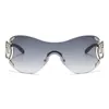 Gafas de una sola pieza modelo nuevo Jamie L5024, estilo europeo y americano, gafas de sol sin montura únicas e inspiradas en la tecnología, gafas de sol de moda estilo callejero