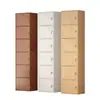 Estantería Pequeña de Madera con Puerta con Cerradura Gabinete de Almacenamiento Vitrina Gabinete de Almacenamiento de Mesita de Noche Estantería para Estudiantes