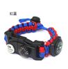 Pulsera ajustable para acampar en la montaña, supervivencia al aire libre, paraguas, cuerda trenzada, pulsera con brújula LED, pulsera de rescate de emergencia