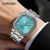 Reloj Longbo comercio exterior transfronterizo superventas reloj para hombre esfera octogonal moderno de negocios impermeable correa de acero reloj de cuarzo